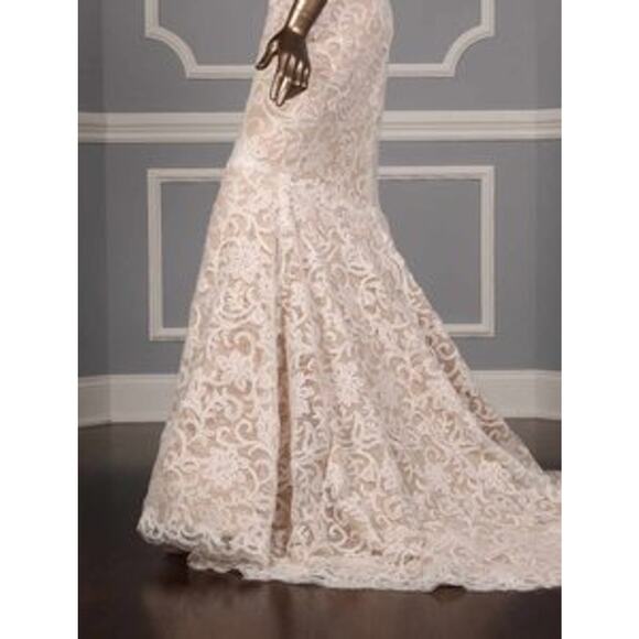 ISABELLE ARMSTRONG Glenn X Wedding Dress Lace Trumpet Sexy Formal Bridal Gown 10 - Picture 6 of 12